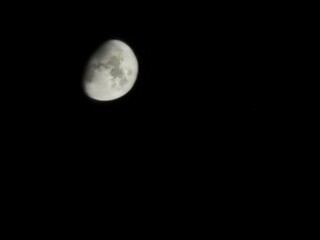 full moon over black