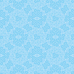 Bud and flower lace seamless illustration pattern. Cute floral lattice vector tileable background.