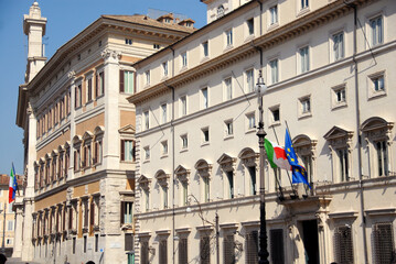Palazzo Chigi is the seat of the Italian Government and the Council of Ministers, adjacent to the...