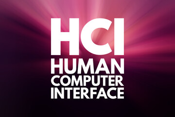 HCI - Human Computer Interface acronym, technology concept background