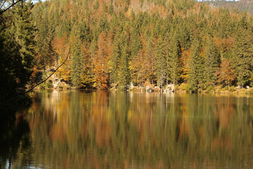 Autumn in the Fusine lakes Natural Park, Italy