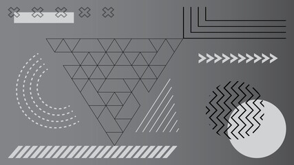 Geometric creative background, graphic design elements, business concept, vector illustration.