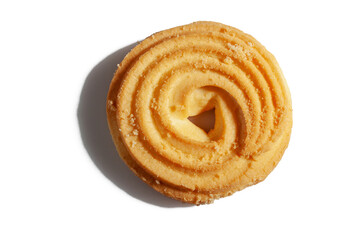 butter cookies on a white background
