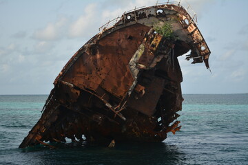 wreck in the sea