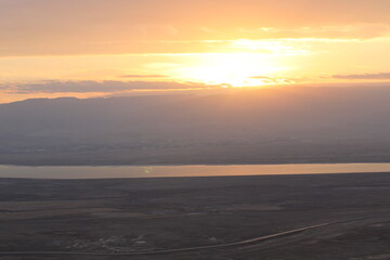 Traveling around the Israeli West Bank wall in Bethlehem and the ruins of Masada and mountains of...