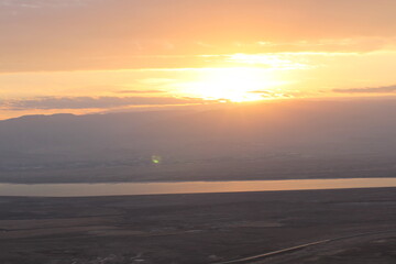 Traveling around the Israeli West Bank wall in Bethlehem and the ruins of Masada and mountains of...