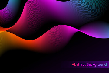 Pattern line. With different colored patterns on a black background.
