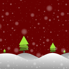 Merry Christmas and Happy New Year background, Template Design for postcard and banner. Vector And Illustration