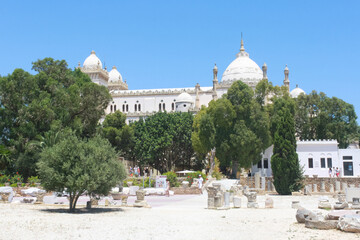 Carthago. The building of the Cathedral of St. Louis