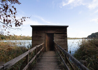 Observation huts at Regional Nature Reserve
Nazzano,Tiber - Farfa.One of six Observation...