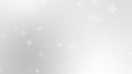 Abstract medical white gray cross pattern background.