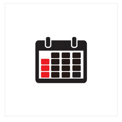 Calendar Icon Logo Vector Illustration with Holiday and Deadline