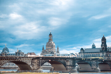 Fototapeta premium Street view of downtown Dresden, Germany