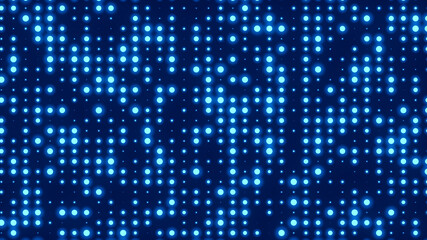 Dot  white blue pattern screen led light gradient texture background. Abstract  technology big data digital background. 3d rendering.