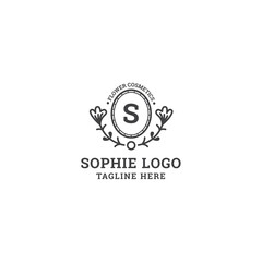 Creative Floral Concept Logo Template, Letter S Logo