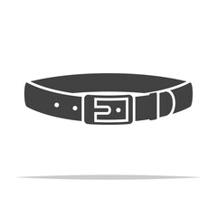 Fototapeta na wymiar Leather belt icon vector isolated