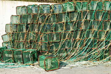Hummerkörbe Fanggeschirr der Fischerei