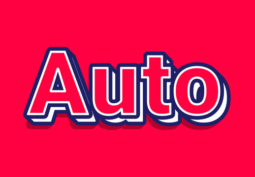 Red Auto Text Effect