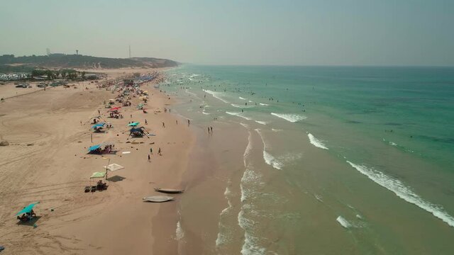 shores of the Mediterranean sea in Netanya