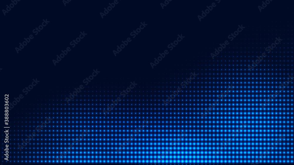 Poster dot blue pattern screen led light gradient texture background. abstract technology big data digital 