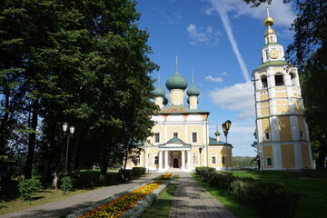 The Transfiguration Cathedral in Uglich. Russia. Summer