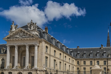 Palace of the Dukes and Estates of Burgundy (now art museum and city hall) - well preserved architectural assemblage at Place de la Liberation. DIJON, FRANCE.