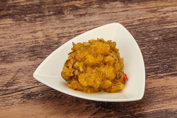Relish sauce with cucumbers and mustard