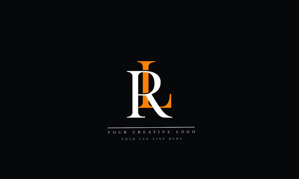 RL, LR, R, L Letter Logo Design with Creative Modern Trendy Typography