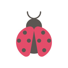 ladybug insect flat style icon