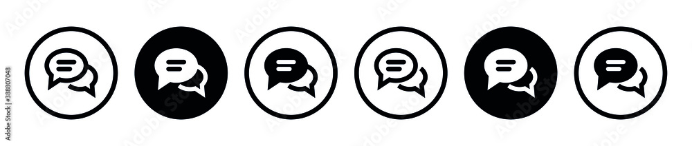 Poster conversation icon, chatting or messaging bubbles, speech bubble icon for apps and websites