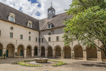 Fototapeta na wymiar Burgundian life museum (Musee de la Vie Bourguignonne) housed in XVII century Cistercian convent. Museum explores town life in Dijon and Burgundy in XIX and XX centuries. DIJON, FRANCE. 