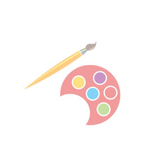 stationery icon illustration brush painting coloring paint design vector