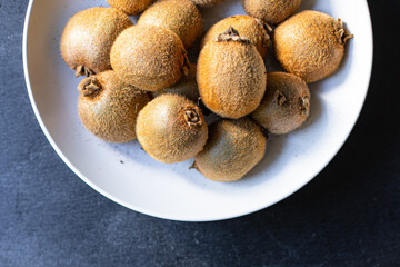 kiwi Trendy fruit ripe and fresh juicy meal on the table tasty serving size top view copy space for text food background rustic 