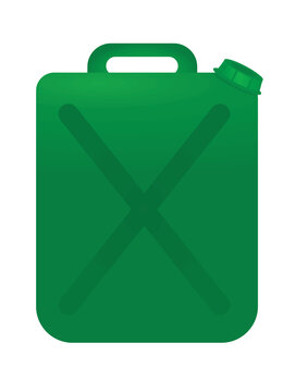 Green blank gas or liquid container. vector