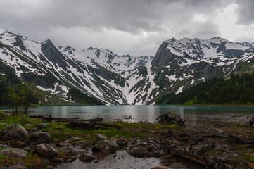 A highland lake in Altai mountains