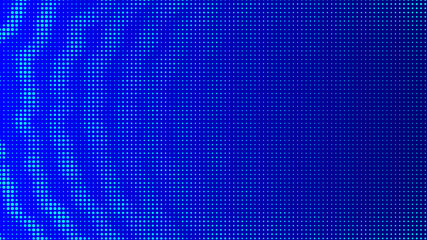Futuristic blue dots background. Cyber background with particles different size. Technology particles illustration.
