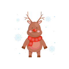 christmas characters concept, christmas deer icon