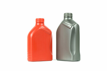 Motorcycle engine oil isolated on a white background