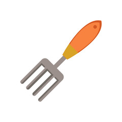 rake gardening tool flat style icon