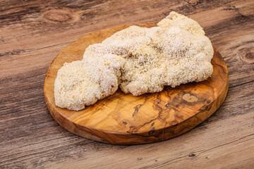 Raw meat schnitzel for roast