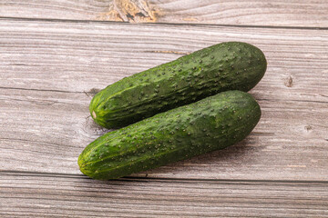 Ripe organic natural green cucumber