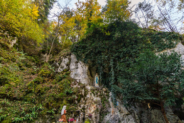 Holy Way of the Cross to the Lourdes Grotto a pilgrimage site to the Chapel in the Liebfrauental