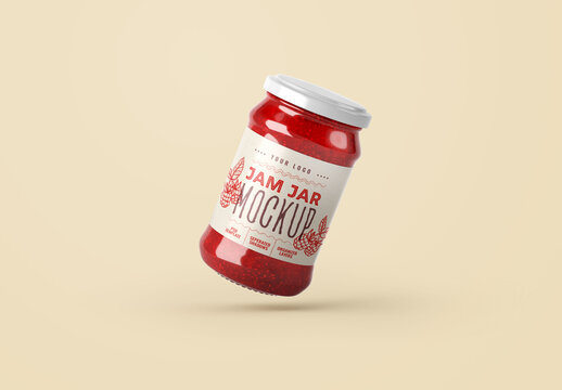 Jam Jar Mockup for Product Packaging and Brand Identity