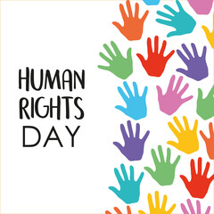 Fototapeta premium human rights design with colorful hands