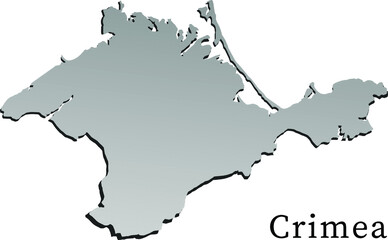 accurate map of Crimea vector graphics