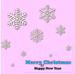 Merry Christmas vector card, background, invitation
