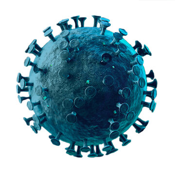 Virus Sars-CoV-2 Covid-19 Pandemie Freisteller Blau Infektion Hygiene Lockdown