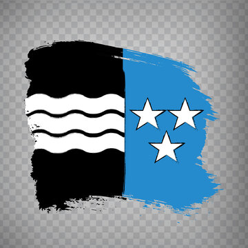 Flag Canton of Aargau brush strokes. Flag of  Aargau on transparent background for your web site design, app, UI. Switzerland. EPS10.