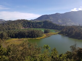 lake and mountains