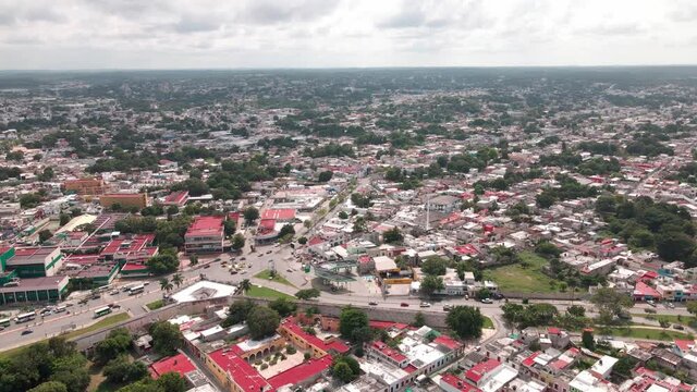 Flying over campeche Mexico, in the maya region
